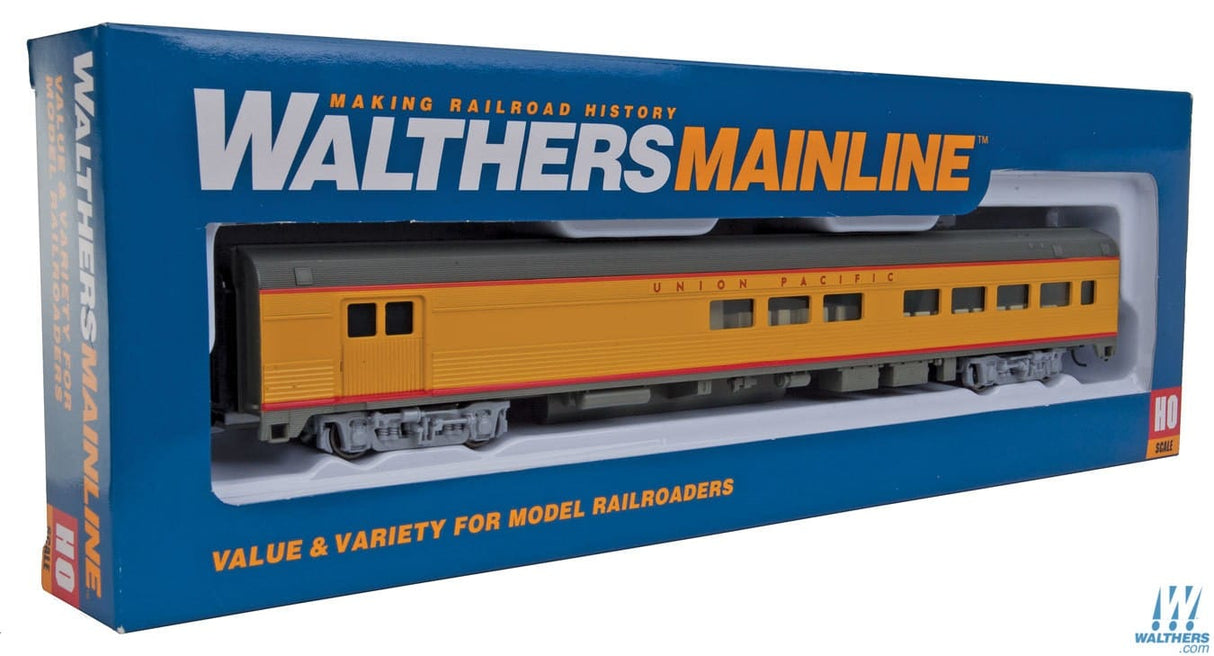 Walthers Mainline HO 85ft Budd Baggage-Lounge - Ready to Run - Union Pacific (Armour Yellow, gray, red) Walthers Mainline TRAINS - HO/OO SCALE