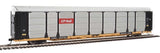 Walthers Proto 101328 HO 89ft Thrall Bi-Level Auto Carrier - Ready To Run - Canadian Pacific #973707 / TTGX Flatcar (Car: black, silver; Flat: yellow) - Hobbytech Toys