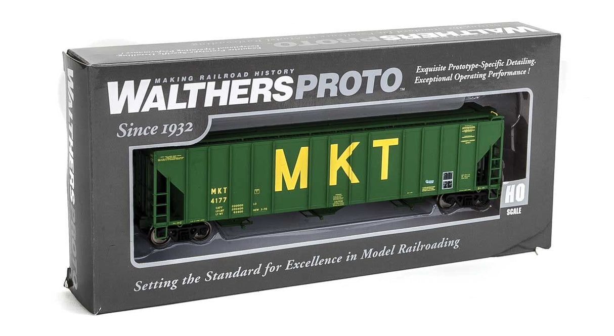 Walthers Proto 106164 HO 55ft Evans 4780 Covered Hopper - Ready To Run - Missouri-Kansas-Texas(TM) #4177 - Hobbytech Toys