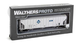 Walthers Proto HO 55ft Evans 4780 Covered Hopper - Ready To Run - Archer-Daniels-Midland UELX #10028 (gray, molecule logo) - Hobbytech Toys