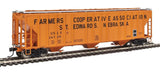 Walthers Proto HO 55ft Evans 4780 Covered Hopper - Ready To Run - Farmers Co-op Association USLX #26720 (St. Edwards, Nebraska; orange, black) - Hobbytech Toys