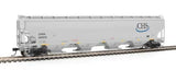 Walthers Proto HO 67ft Trinity 6351 4-Bay Covered Hopper - Ready to Run - Cenex Harvest States Cooperative CHSX #580032 (gray, blue CHS Logo) - Hobbytech Toys
