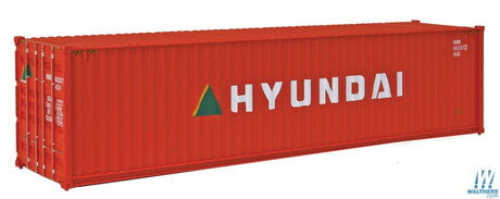Walthers SceneMaster HO 40ft Hi Cube Corrugated Side Container - Assembled - Hyundai (orange, white, green, yellow) Walthers SceneMaster TRAINS - HO/OO SCALE