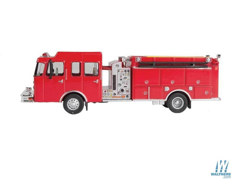 Walthers SceneMaster HO Heavy-Duty Fire Engine - Assembled - Red Walthers SceneMaster TRAINS - HO/OO SCALE