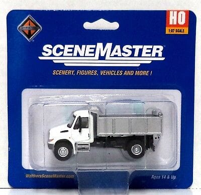 Walthers SceneMaster HO International(R) 4300 Single-Axle Dump Truck - Assembled - White with Utility Company decals Walthers SceneMaster TRAINS - HO/OO SCALE