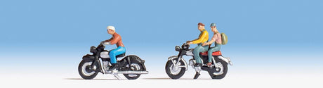 Walthers Scenemaster HO Motorcyclists - 3 Riders and 2 Bikes - Hobbytech Toys