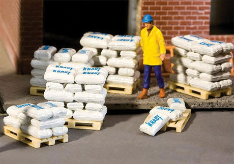 Walthers Scenemasters HO Sand Grain and Cement Bags (40pcs) Walthers SceneMaster TRAINS - HO/OO SCALE