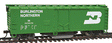 Walthers Trainline HO 40ft Plug-Door Track Cleaning Boxcar - Ready to Run - Burlington Northern (Cascade Green, white; Large Logo) Walthers Trainline TRAINS - HO/OO SCALE