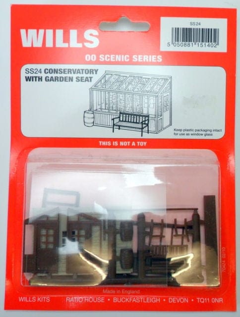 Wills Ss24 HO/OO Conservatory With Garden Seat Wills TRAINS - HO/OO SCALE