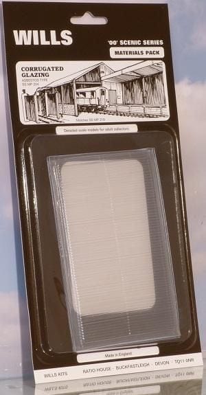 Wills Ssmp224 HO/OO Corrugated Glazing (4) Wills TRAINS - HO/OO SCALE