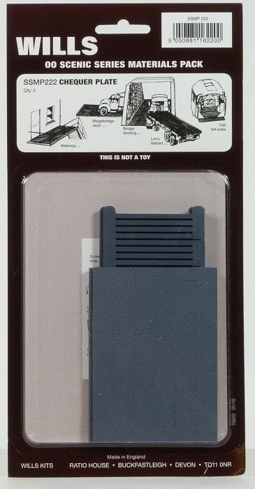 Wills Ssmp22S HO/OO Chequer Plate (4) Wills TRAINS - HO/OO SCALE