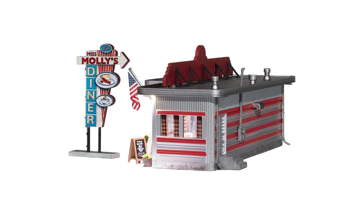 Woodland Scenics 4956 N Built-&-Ready(R) - Assembled - Miss Mollys Diner - Hobbytech Toys