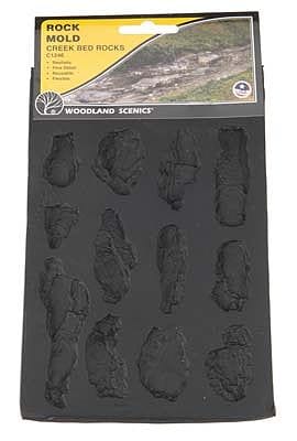 Woodland Scenics C1246 Rock Mold, Creek Bed Rocks Woodland Scenics TRAINS - SCENERY