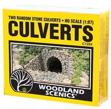 Woodland Scenics C1264 HO Random Stone Culverts (2pcs) Woodland Scenics TRAINS - HO/OO SCALE