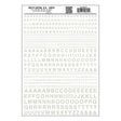 Woodland Scenics Dry Transfer Decals Gothic Letters White Woodland Scenics TRAINS - SCENERY