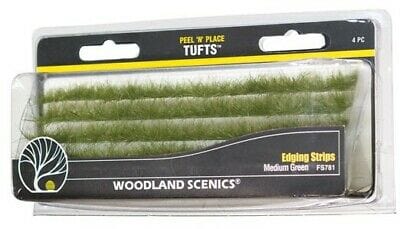 Woodland Scenics FS78 Medium Green Edging Strips Woodland Scenics TRAINS - SCENERY