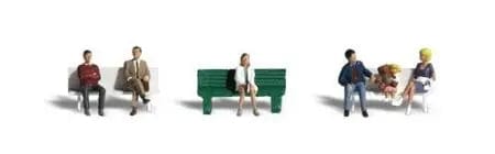Woodland Scenics HO Bus Stop People Woodland Scenics TRAINS - HO/OO SCALE