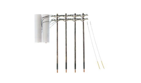 Woodland Scenics N Pre-Wired Poles - Double Crossbar - Hobbytech Toys