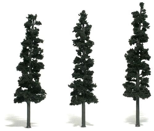 Woodland Scenics Ready-Made Pine Trees, 7-8in (3pcs) Woodland Scenics TRAINS - SCENERY