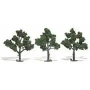 Woodland Scenics Ready Made Trees Med Green 4-5in (3pcs) Woodland Scenics TRAINS - SCENERY
