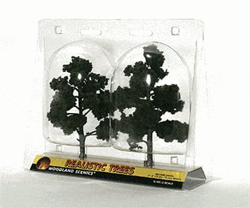 Woodland Scenics TR1513 Ready Made Tree Medium Green 5-6in (2pcs) Woodland Scenics TRAINS - SCENERY