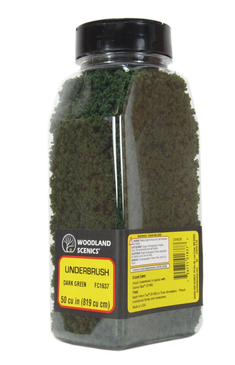Woodland Scenics Underbrush Shaker, Dark Green/50 Cu. In.* Woodland Scenics TRAINS - SCENERY