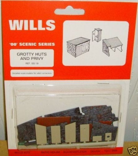 Wills Ss19 HO/OO Grotty Huts And Privy Wills TRAINS - HO/OO SCALE