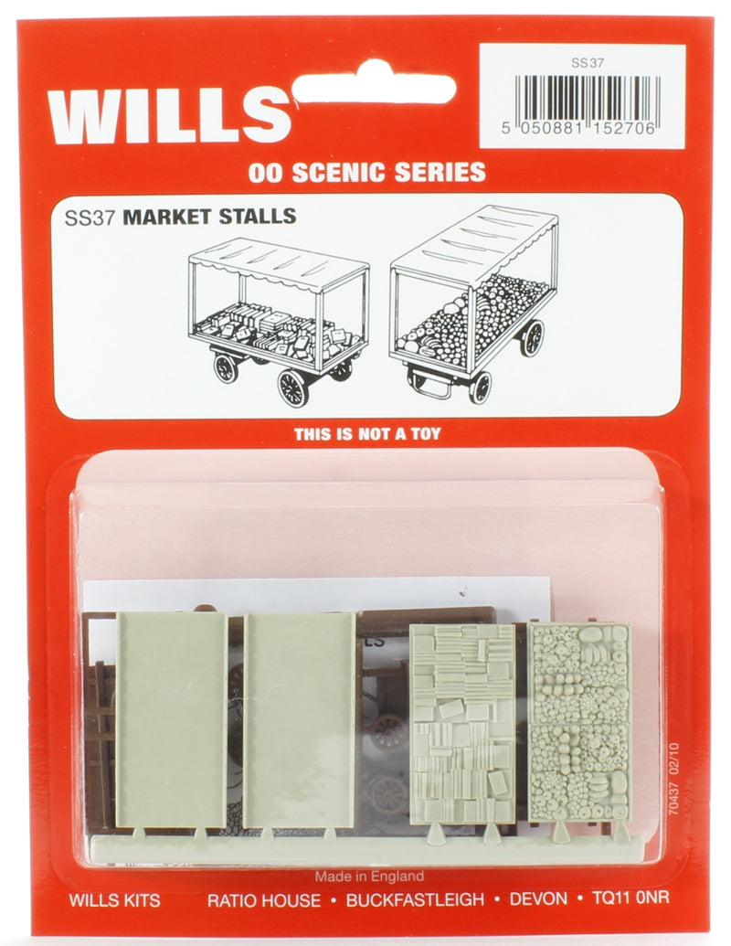 Wills Ss37 HO/OO Market Stalls Wills TRAINS - HO/OO SCALE