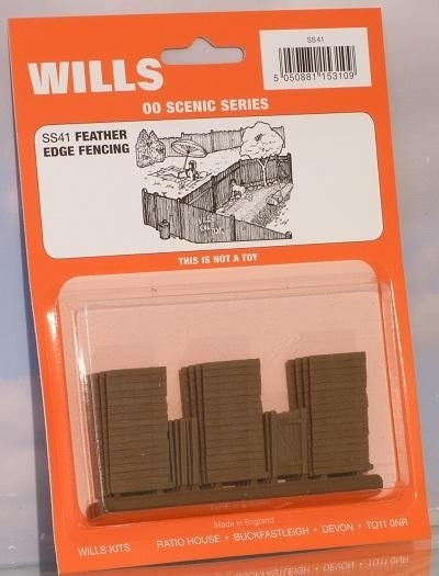 Wills Ss41 HO/OO Feather Edge Fencing Wills TRAINS - HO/OO SCALE