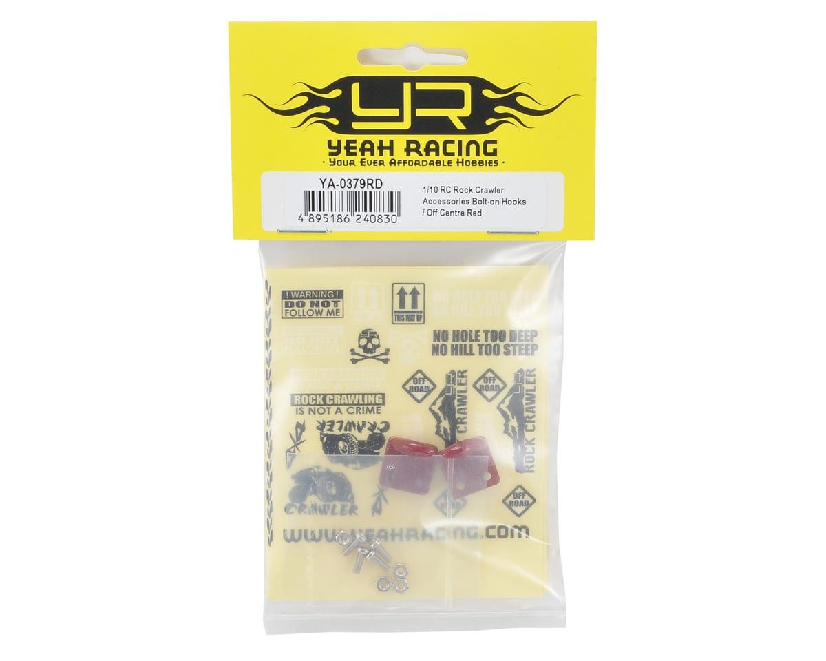 Yeah Racing 1/10 Crawler Scale Accessory Set (Red) (Off Center Hooks) Yeah Racing RC CARS - PARTS