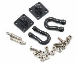 Yeah Racing 1/10 Crawler Scale Heavy Duty Shackle w/Mounting Bracket (Black) (2) - Hobbytech Toys