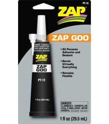 Zap Pt12 Zap Goo Multi Purpose Adhesive 29.5ml Zap Glue SUPPLIES